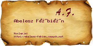 Abelesz Fábián névjegykártya